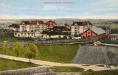 Kaserne in Sensburg, kolorierte Postkarte von vor 1914